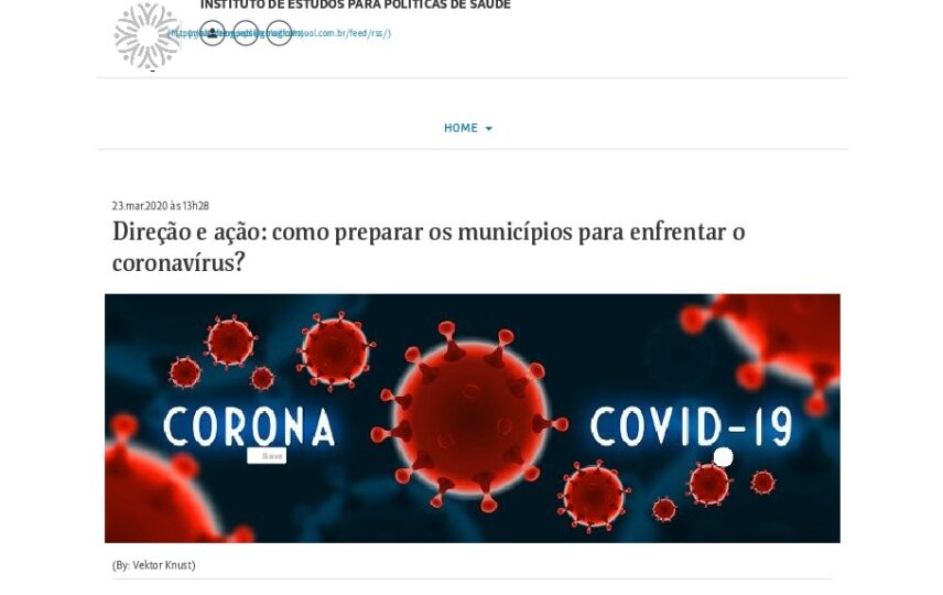 Capa: Direção e ação: como preparar os municípios para enfrentar o coronavírus?